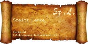 Szeicz Lenke névjegykártya